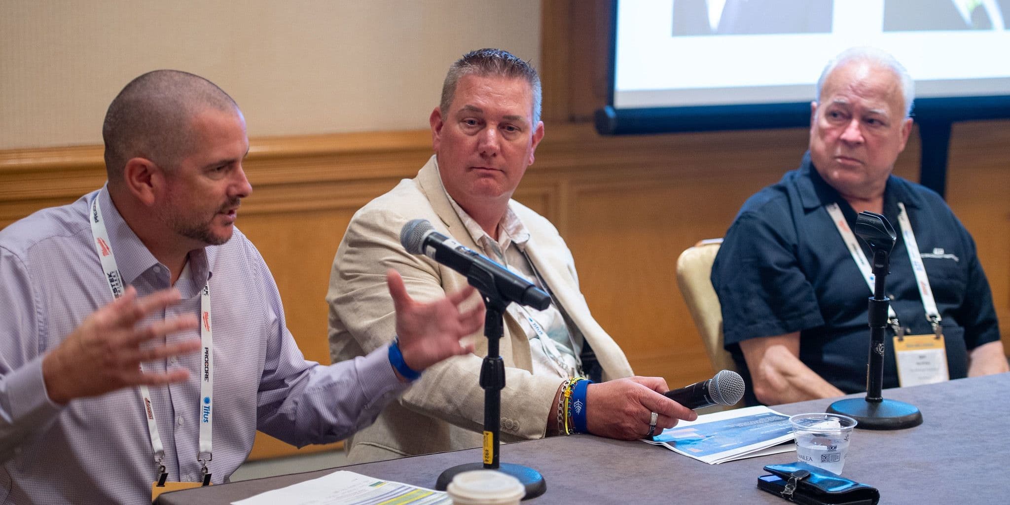 Three speakers in a contractor discussion at a prior SMACNA Annual Convention.