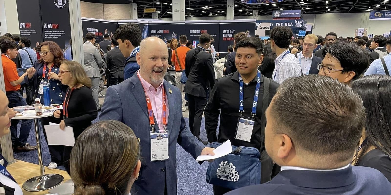 Recruiters and attendees at the 2024 SHPE National Convention career fair