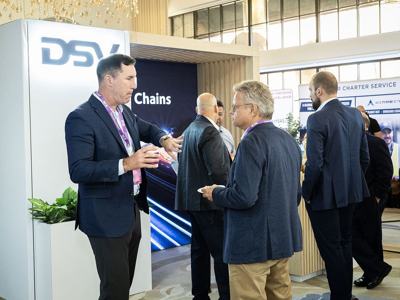 ALSC Global exhibitors using B2Brain lead capture at an automotive logistics booth