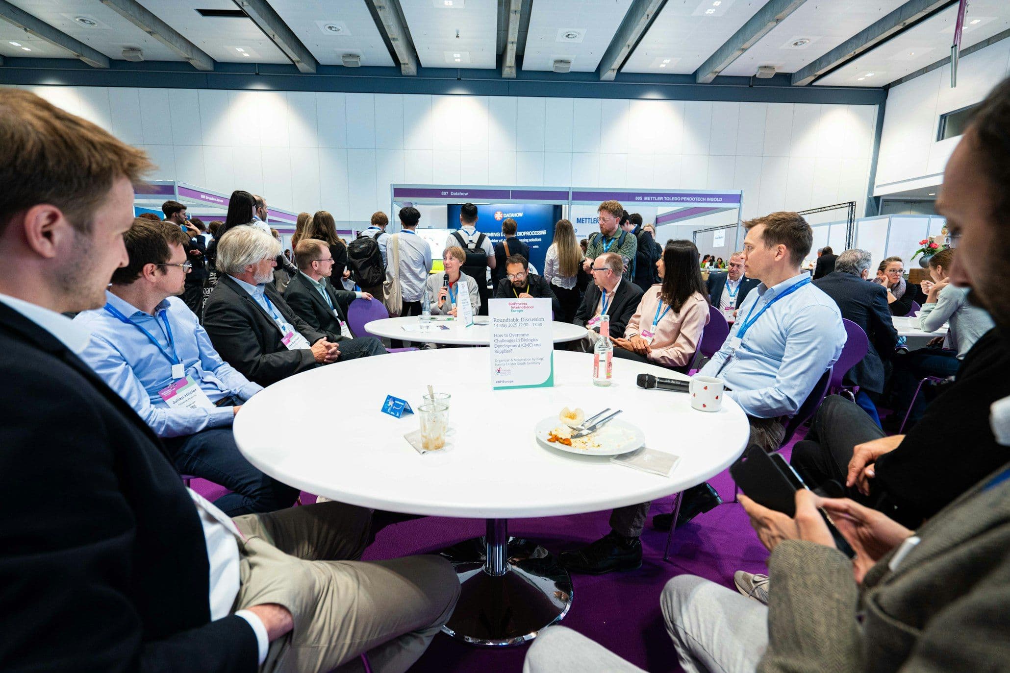 BioProcess International Conference & Exhibition 2026 roundtable; exhibitors can use B2Brain lead capture
