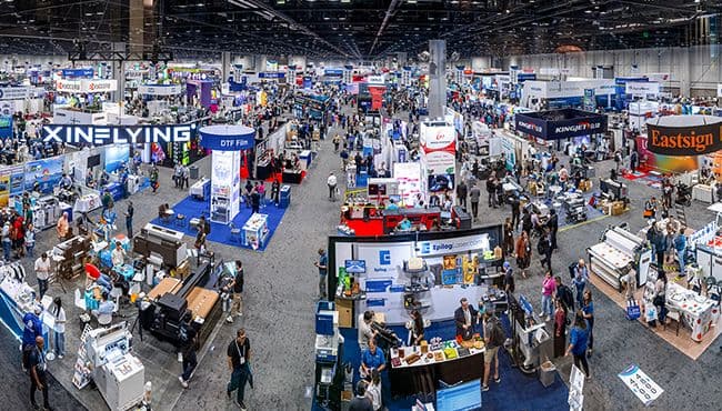 Wide view of the PRINTING United Expo floor